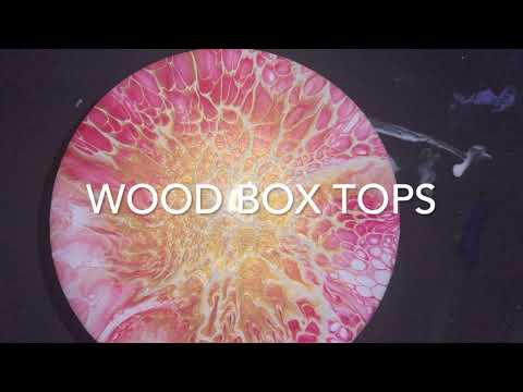 Holy Blooming Box Tops  - Sheleeart blooms with TLPs / Acrylic pouring / Satisfying