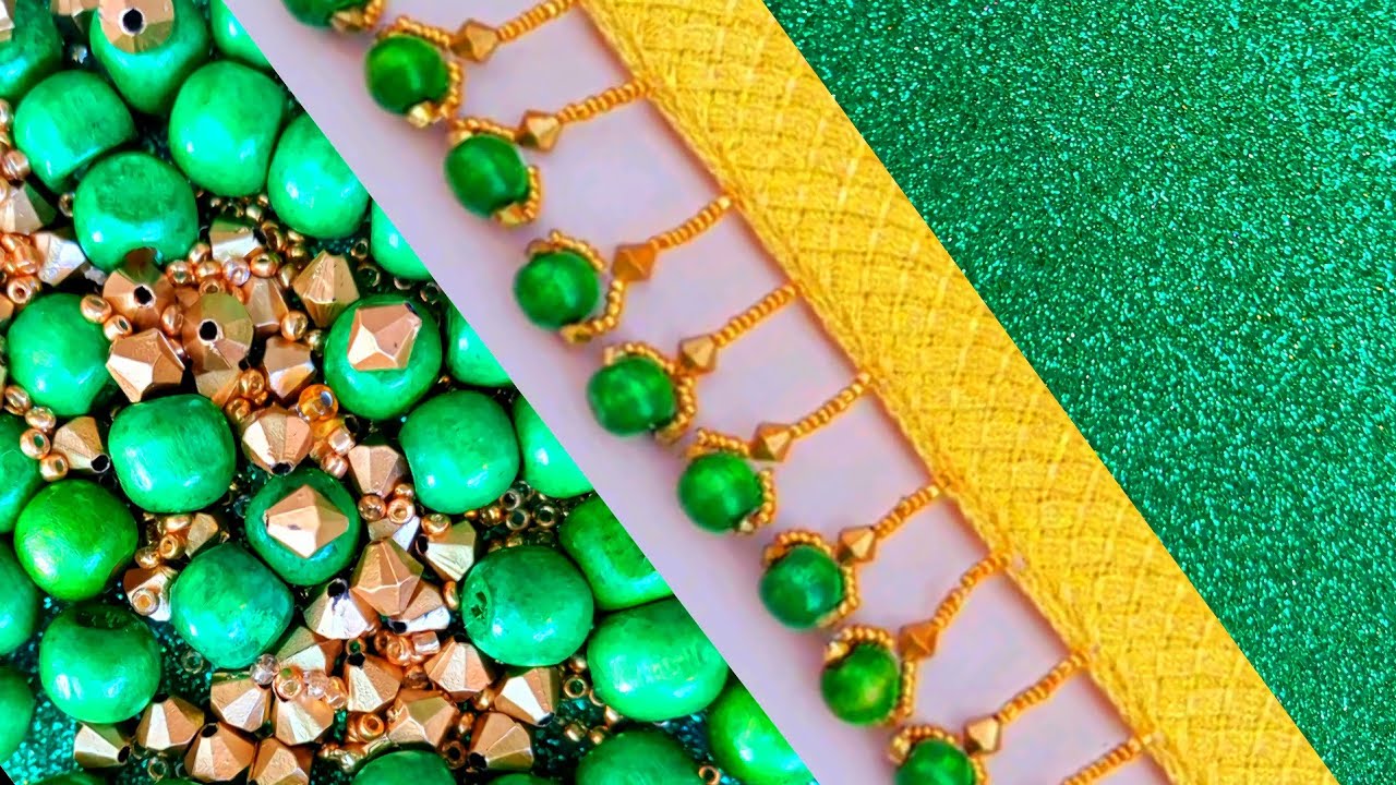 Sewing simple embroidery tutorial آموزش شرابه دوزی ساده