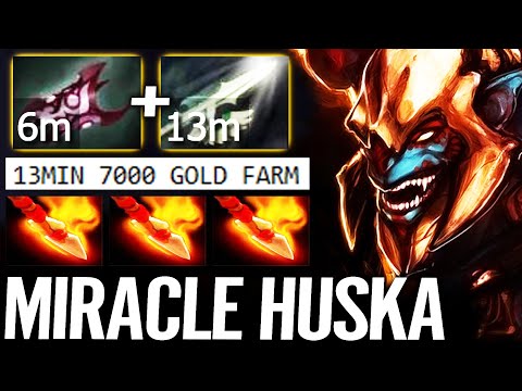 🔥 MIRACLE Huskar MID - Forgotten Hero Is Back 13min WTF 7000 Gold Farm Armlet Heaven 7.29 Dota 2 Pro