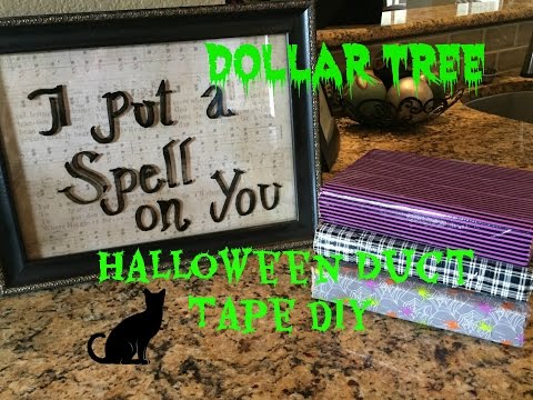 Dollar Tree Halloween Duct Tape DIY!! + Halloween Picture Frame Video