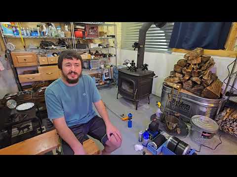 Starting The Wood Stove For The First Time This Season. BLAZE KING catalytic high efficiency stove.