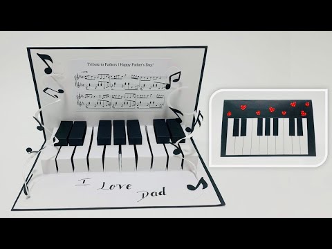 Piano pop up card Tutorial | Easy way to make Father's Day Card | DIY greeting card | DG Handmade