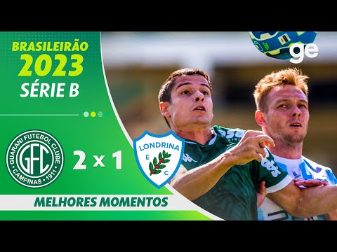 Gols e lances de Guarani x Londrina