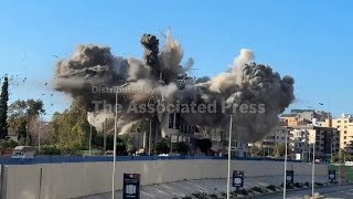 Israeli strike destroys building in Beirut's southern suburb after dispersal order