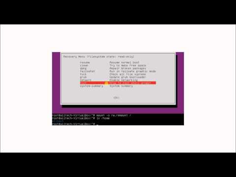 reset password in ubuntu