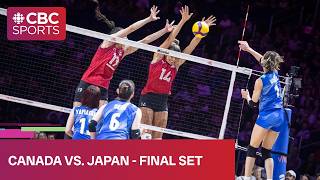 Final set of Canada vs. Japan at FIVB Volleyball Women’s Nations League stop in Quebec City