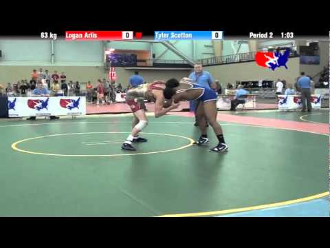 University Nat`ls FS  63 kg: Logan Arlis vs. Tyler Scotton
