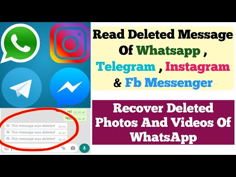 How To Read Deleted Message On Whatsapp ,Telegram ,Instagram , Facebook ,Tiktok & Twitter
