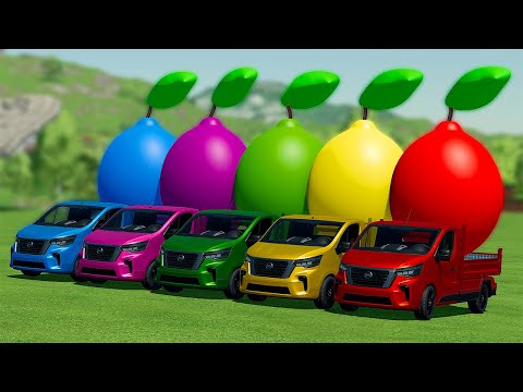 LOAD AND TRANSPORT GIANT LEMONS WITH NISSAN TRUCKS - Farming Simulator 22