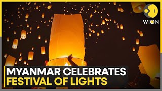 Myanmar: Thousands Celebrate Tazaungdaing Festival, Hot Air Balloons Light Up The Sky | WION News