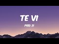 Te Vi - Piso 21 (Letra/Lyrics)