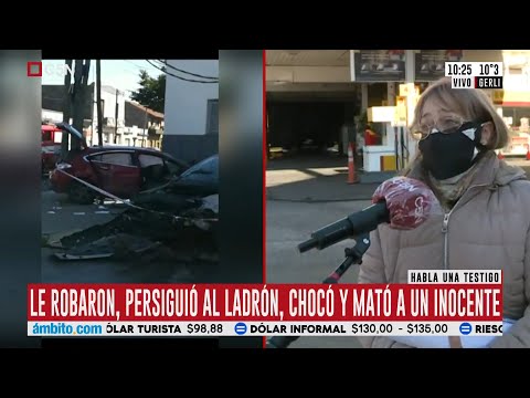 Gerli: perseguiía a un motochorro, chocó  y mató a un inocente