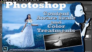 Content Aware Scale in Photoshop (with Color Treatment & B/W Conversion)
