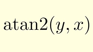 Every Mathematician Should Learn This: atan2 Function