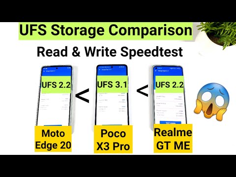 Realme GT ME vs Poco X3 Pro vs Moto Edge 20 UFS Storage Speedtest Comparison 🔥🔥🔥