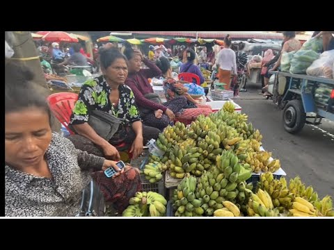 The Largest Wholesale Fruits And Vegetables Market in Phnom Penh Cambodia.