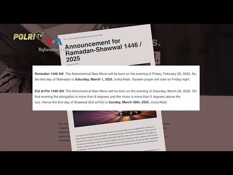 VOA - METODE PENENTUAN HARI PERTAMA RAMADAN DI AS