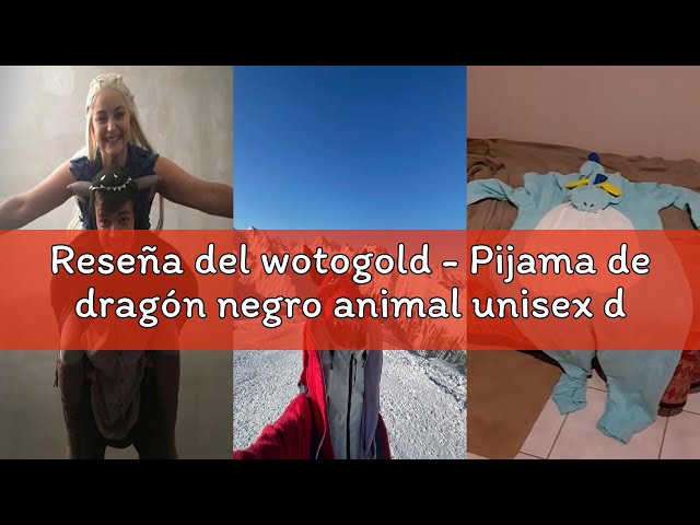 Vídeo relacionado con Laahoem Pijama de dragón Animal Tapa de Cremallera para Adultos Neutral Pantalones para Hombres y Mujeres Ropa de rol Pijama Red XL