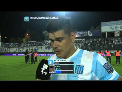 Bou: "Vale para estar arriba". Quilmes 0 - Racing 1. Fecha 16. Torneo Primera División 2014. FPT.