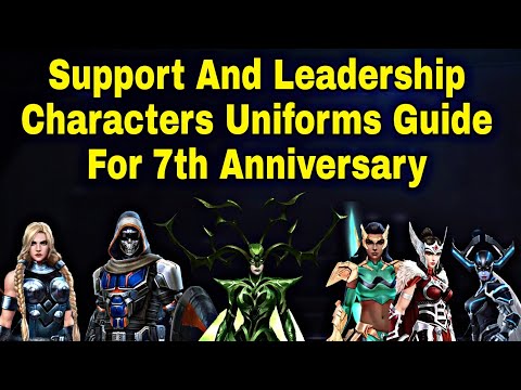 7th Anniversary Top Support And Leadership Uniforms Guide 2022 - Marvel Future Fight