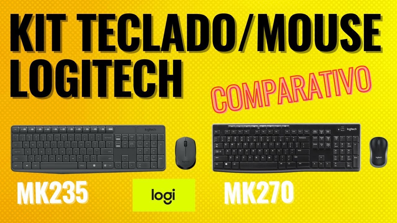 Kit Teclado e Mouse Logitech Sem Fio/Wireless MK235/MK270 - Comparativo e Testes