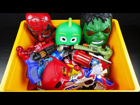 Big Box Full of TOY WEAPONS - Superhero Figures and Masks Equipment