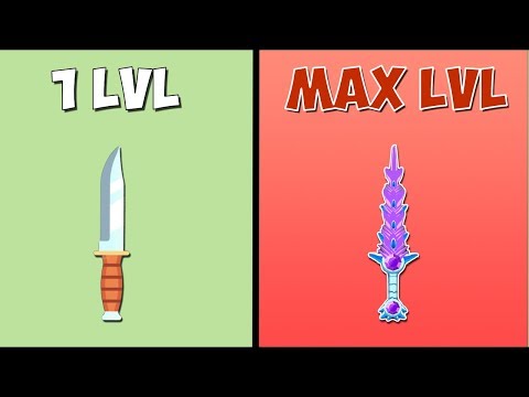 Knife Hit advanced gameplay showing world record attempt