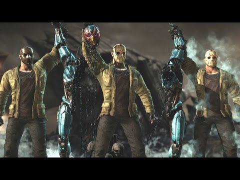 Mortal Kombat XL - Triborg/Jason Mesh Swap Intro, X Ray, Victory Pose, Fatalities, Brutalities Video