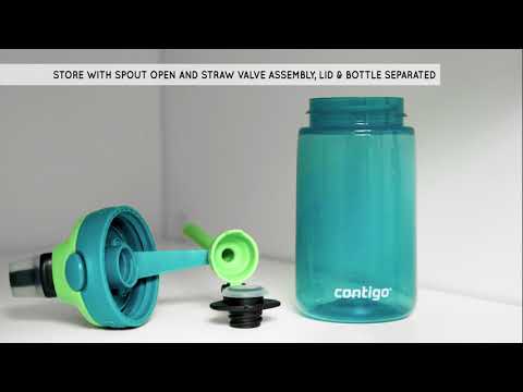 Gertuvė Contigo Easy Clean PP Strawbery Shakes 420ml violetinė video