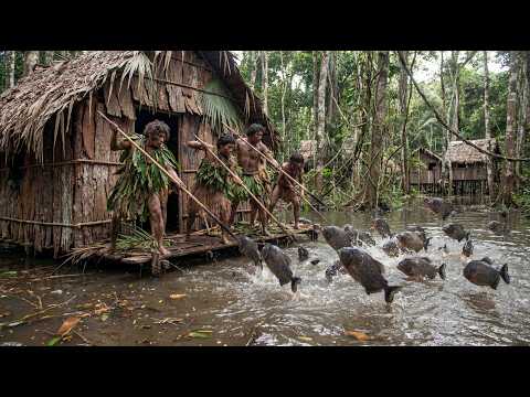 Amazon Survival: Deadly Piranhas vs Korowai Tribe