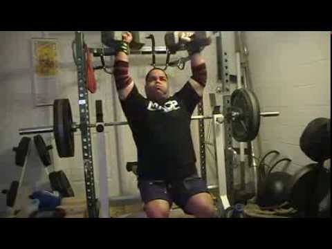 Arnold Press 1 x 45lbs x 20 Barno Classic Feb 2014 training - 1morerep
