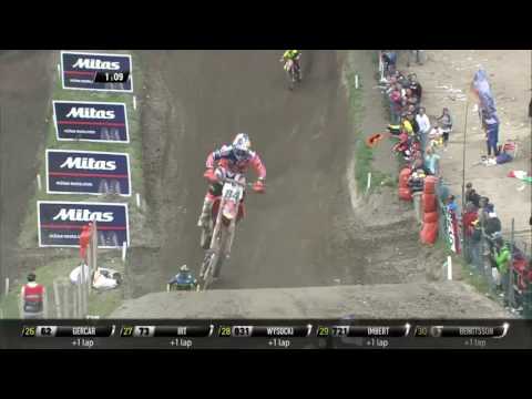 MXGP of Trentino Race 2 Antonio Cairoli passes Clement Desalle #Motocross