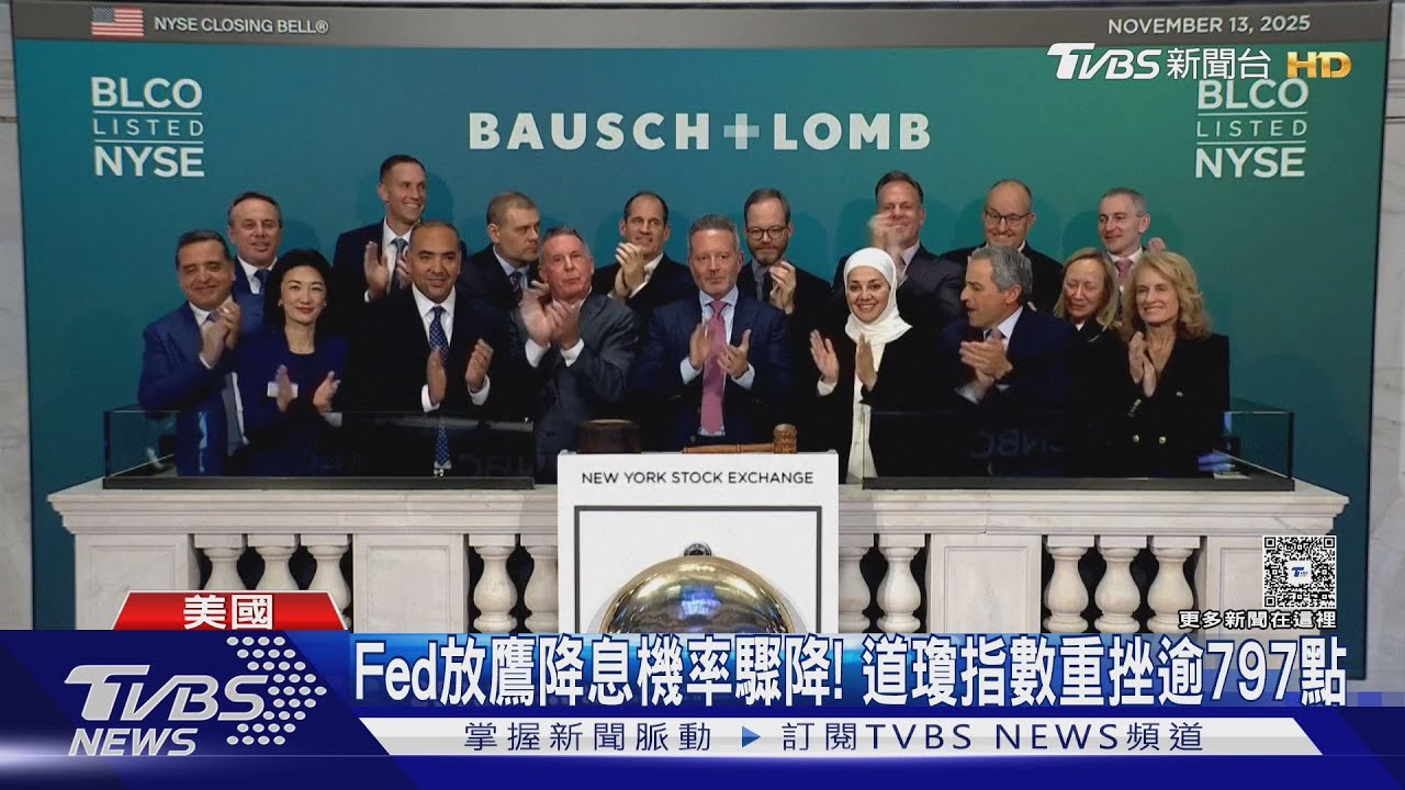 美股1個月最大單日跌幅! 聯準會12月降息機率降、挫市場信心