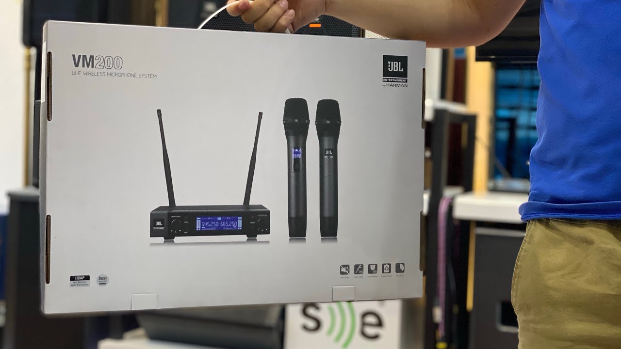Micro Karaoke Không Dây JBL VM 200 Chính Hãng - Video