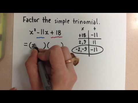 Factoring Simple Trinomials