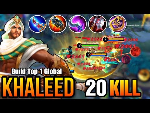 Khaleed Best Build 2023 For OneShot | Top 1 Global Khaleed Emblem And Build - MLBB