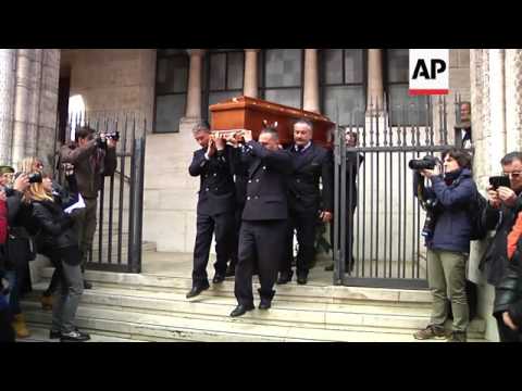 Family and friends of Anita Ekberg gathered for her funeral at Lutheran Church in Rome
