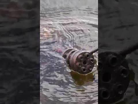 We found a Minigun underwater while magnetic fishing! #magnet #magnetfishing