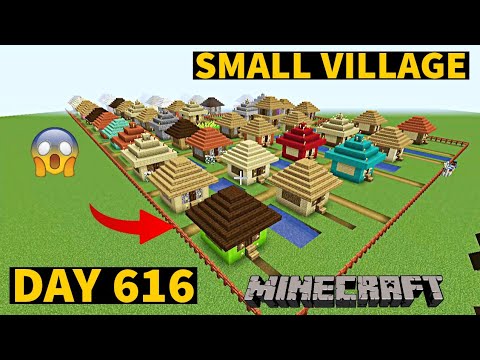 I build Small Village in Minecraft Creative mode 2023 Day 616