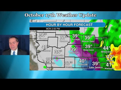 Monday, October 17 weather update for southern Wisconsin