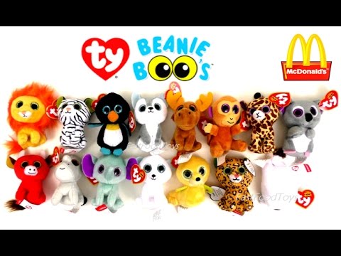 2017 McDONALD'S TY TEENIE BEANIE BOO'S HAPPY MEAL TOYS FULL SET 15 KIDS COLLECTION UNBOXING WORLD US Video