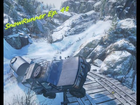 SnowRunner Ep. 48//Slid off the bridge!!