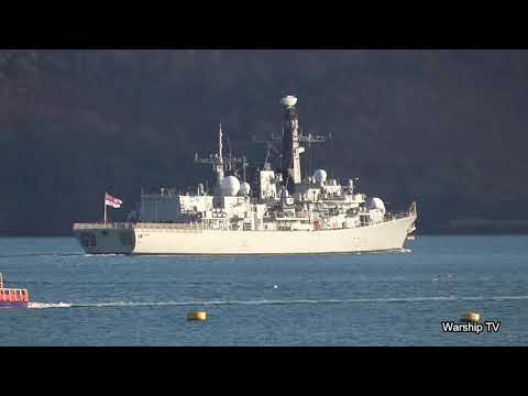 HMS RICHMOND F239 DEPARTS DEVONPORT NAVAL BASE AT ARTILLERY TOWER - 8th January 2021