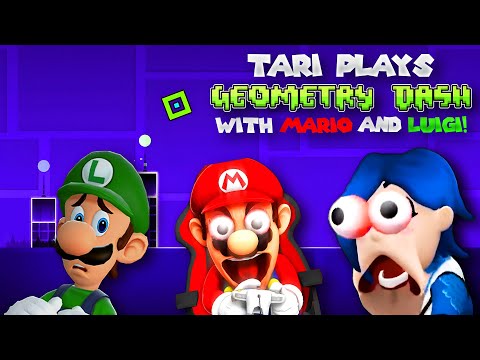 Tari Plays: GEOMETRY DASH WITH MARIO AND LUIGI!!!