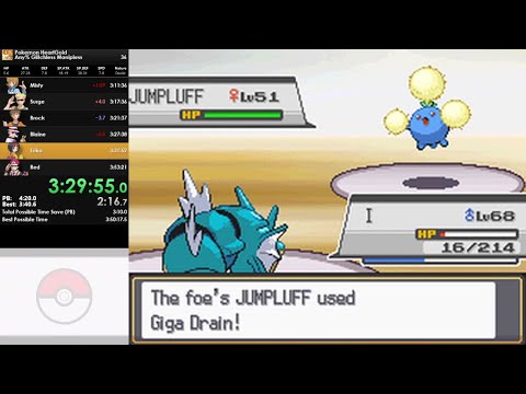 Pokemon HeartGold Any% Glitchless Manipless Speedrun in 3:52:22