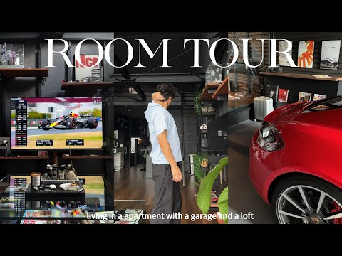 My garage apartment tour | living alone in Tokyo | life with porsche🏎️