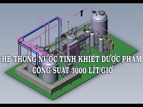 Hệ thống nước tinh khiết dược phẩm với công suất 3000 lít/giờ. Model: PWG-3.0T-RE-S