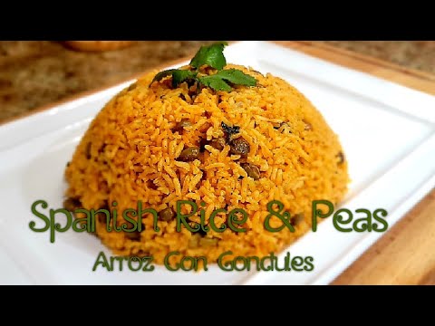 How To Make Rice & Peas | Spanish Rice Recipe | Arroz Con Gondules