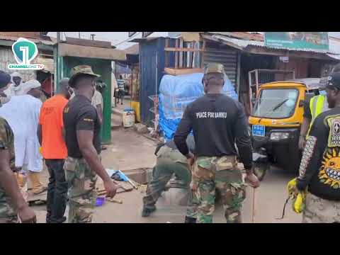 Security Officers Intensify Enforcement as Traders Defy National Sanitation Directives in Kumasi