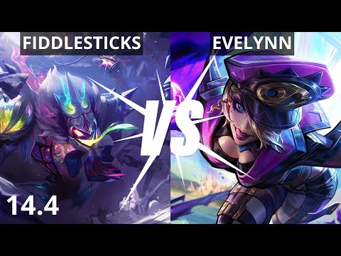 FIDDLESTICKS vs EVELYNN (JUNGLE) |  KDA 10/3/7 - PTBR | v14.4 (VICTORY)